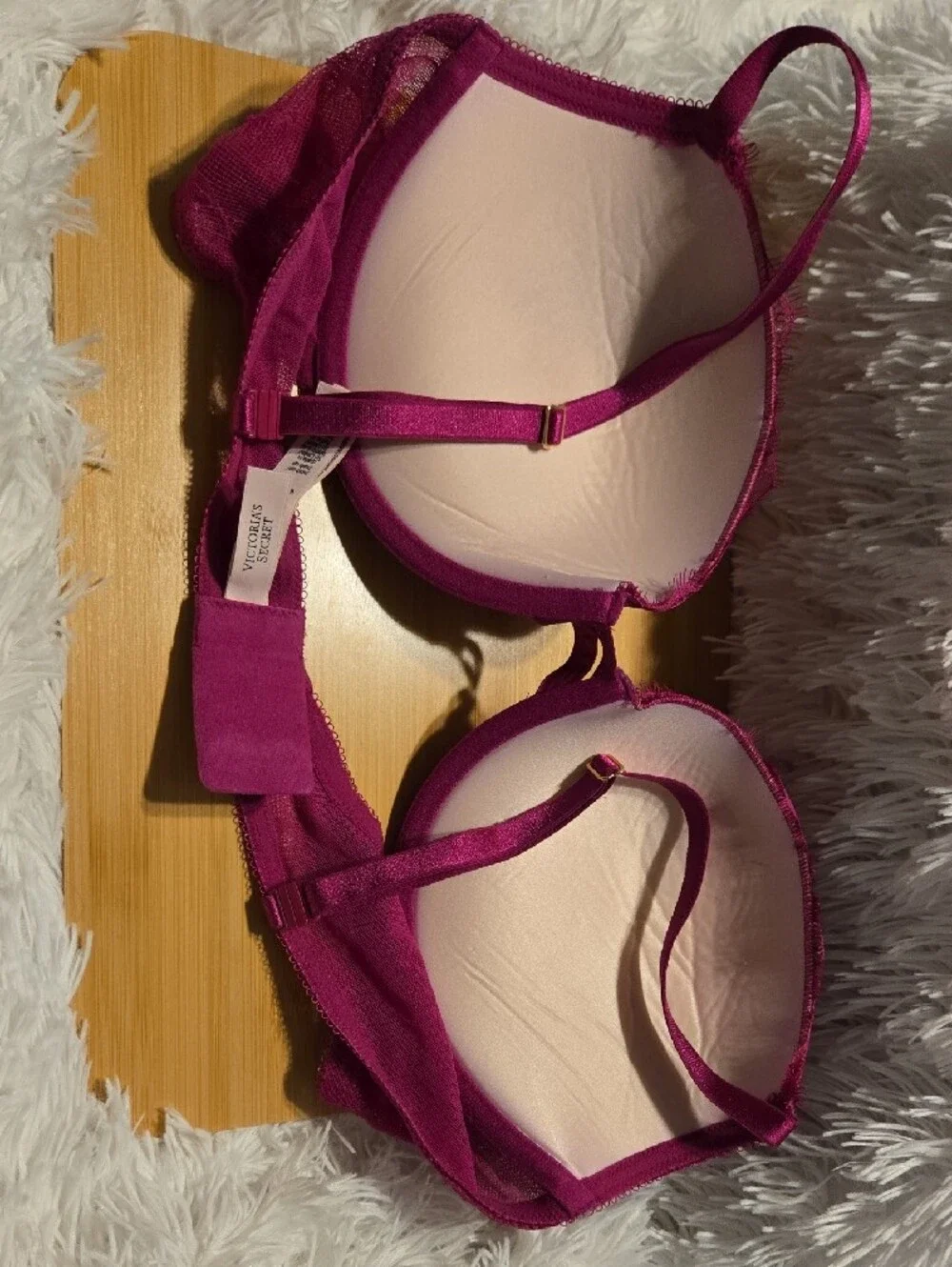 Victoria's Secret Magenta Lace Push-Up Bra
